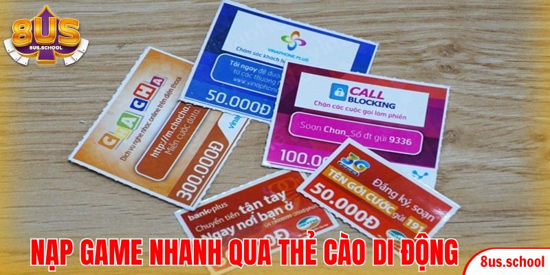 Nạp game nhanh qua thẻ cào di động an toàn phù hợp với mọi người